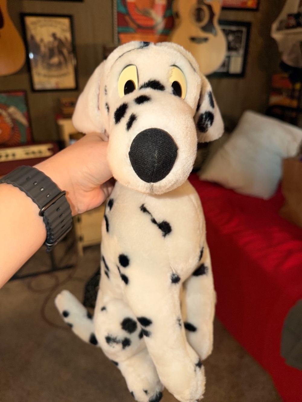 Vintage RARE Disney Store Pongo Dog 101 Dalmatians Stuffed Plush 15"